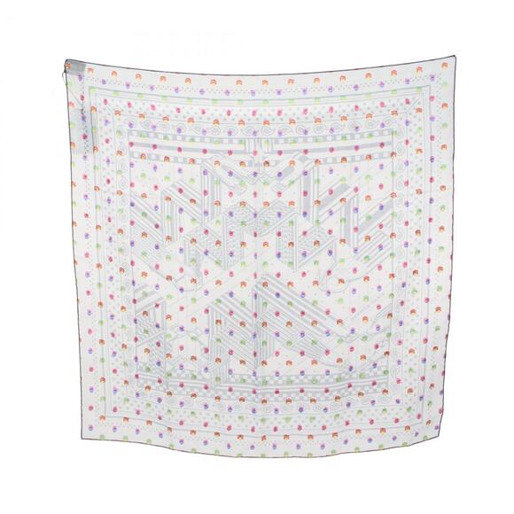 HERMES Blue Silk Scarf